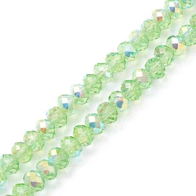 Electroplate Transparent Glass Beads Strands