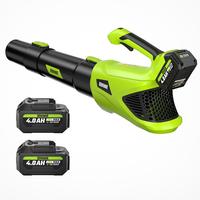 VERVEWAVE Handheld Cordless Leaf Blower / Soplador- 580CFM 20V 5-Speed settings, two 4.0Ah Battery & lightning fast Charger w...