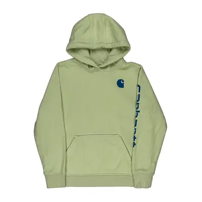 Relaxed Fit Carhartt Hoodie - Medium Cream Cotton Blend | Size: medium