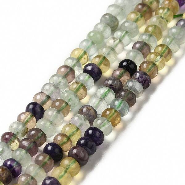 Natural Colorful Fluorite Beads Strands