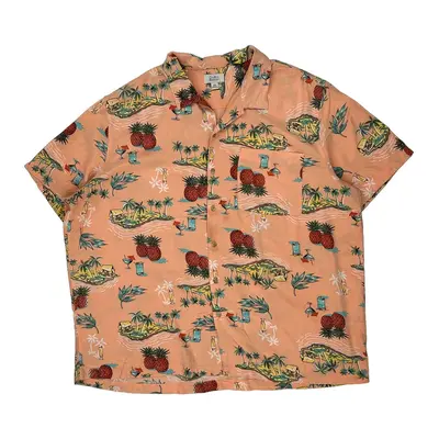 Croft & Barrow Graphic Hawaiian Shirt - 2XL Multicoloured Viscose