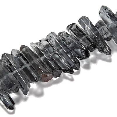 Natural Quartz Crystal Points Beads Strands