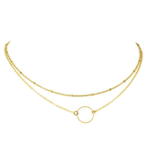 Brass Layered Necklace for Women