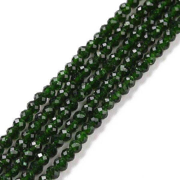 Synthetic Green Goldstone Beads Strands