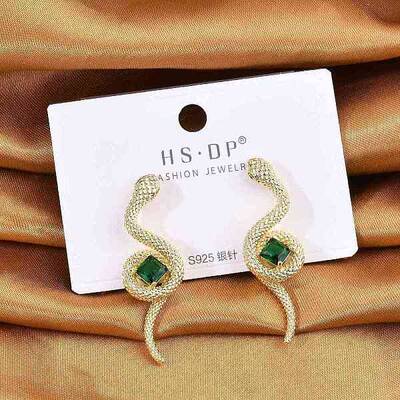 Brass Micro Pave Cubic Zirconia Stud Earrings
