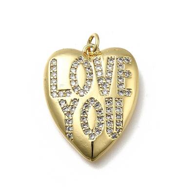 Brass Micro Pave Cubic Zirconia Pendants