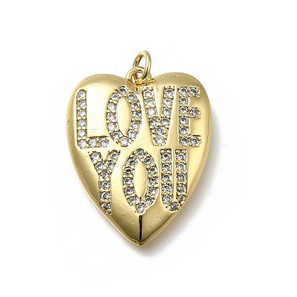 Brass Micro Pave Cubic Zirconia Pendants