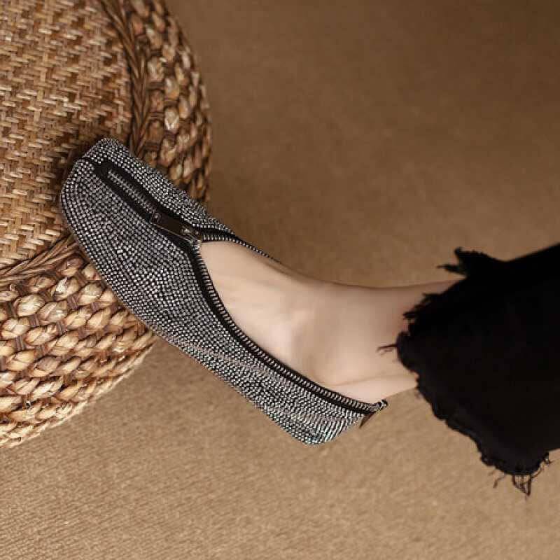 CHIKO Lali Square Toe Block Heels Pumps Shoes
