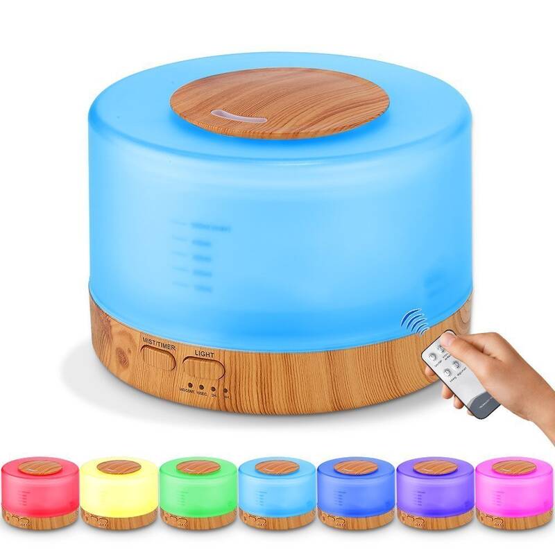 Aromatherapy Humidifier Lamp 7 Color Led Nightlight Purifier Oil Diffuser
