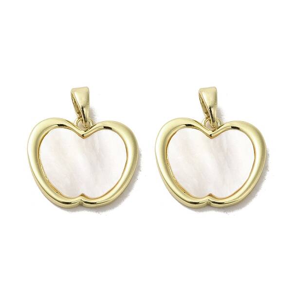 Brass Pave Shell Pendants