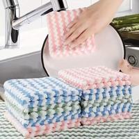 Random Color Dish Cloth, 5/10/20pcs Reusable Absorbent Dish Towel, Soft Cleaning Towel, Household Soft Absorbent Towel Tools ...