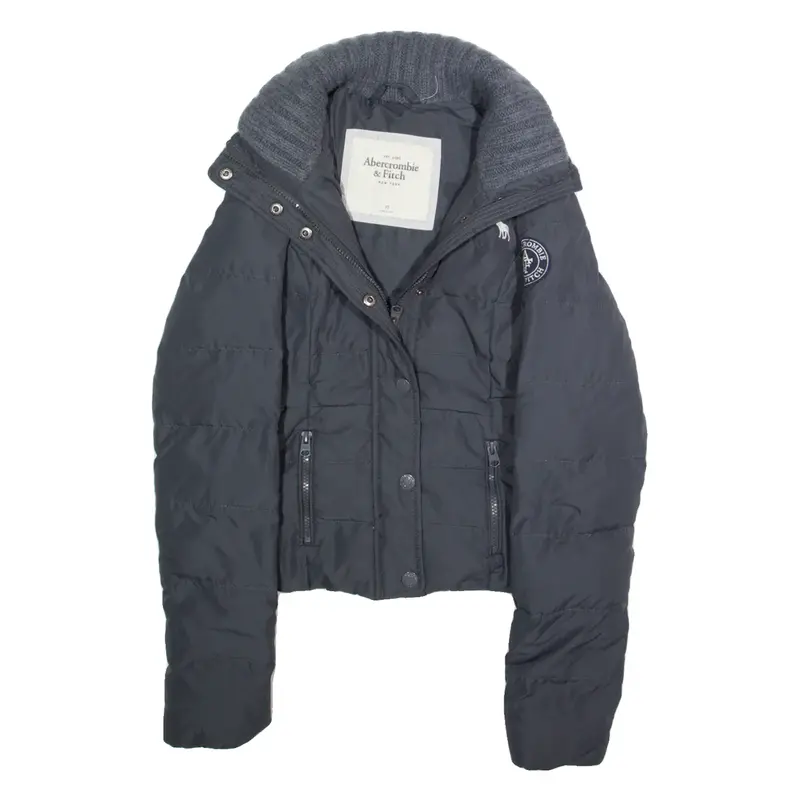ABERCROMBIE & FITCH Womens Puffer Coat Grey XS