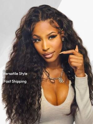 UNice 7x5 Bye-Bye Knots™ Pre-Cut Lace Front Super Secure Water Wave Wig For Beginner Friendly With Free Baby Hair