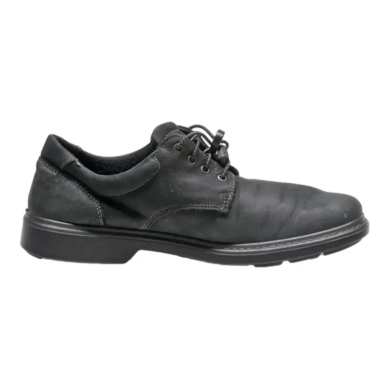 GALLUS Moccasin Shoes Black Leather Mens UK 9