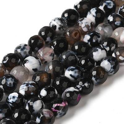 Dyed & Heated Natural Fire Crackle Agate Beads Strands