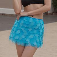 Women's Fashion Mini Skirts Low Rise Sequins Skirts Spring Summer Casual Bodycon Skirts