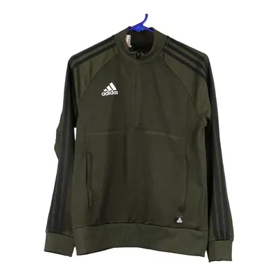 Age 13-14 Adidas Track Jacket - Large Green Polyester