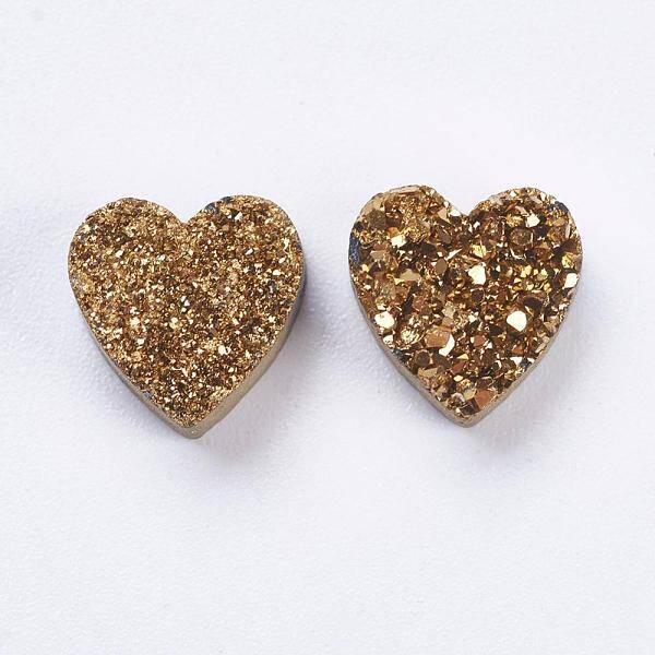 Electroplate Natural Druzy Agate Beads