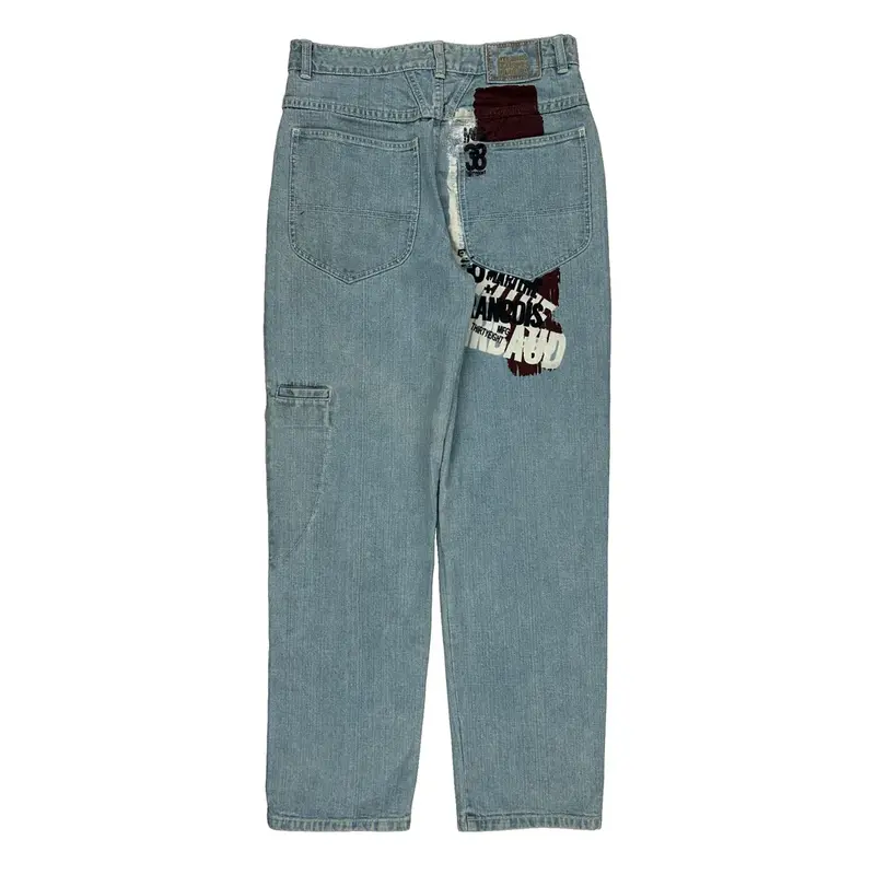38 Maritime Francois Francois Girbaud Graphic Jeans - 32W 32L Light Wash Cotton