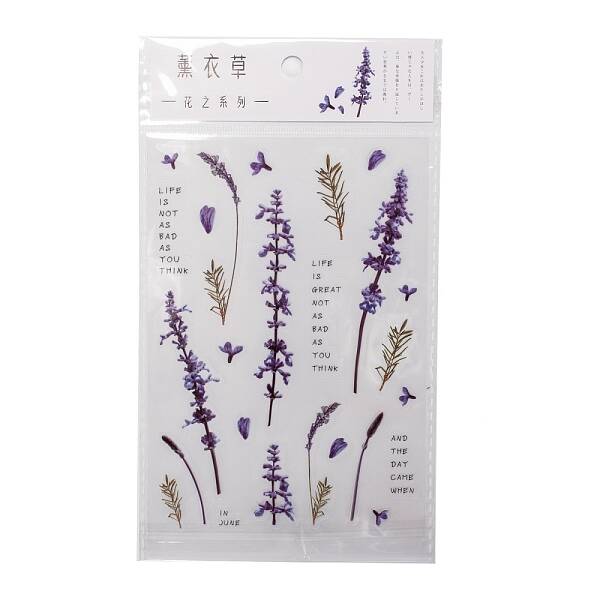 Flower Pattern Waterproof Self Adhesive Hot Stamping Stickers