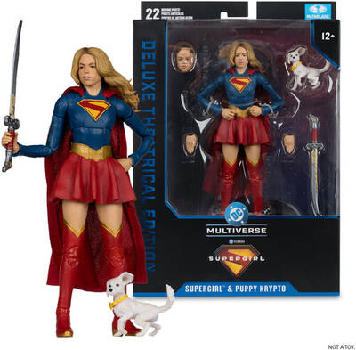 McFarlane Toys - DC Multiverse - Supergirl Movie - 7 Supergirl & Puppy Krypto Action Figure (Deluxe Theatrical Edition)