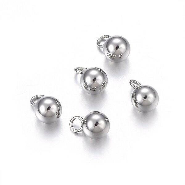 Tarnish Resistant 304 Stainless Steel Sphere Charms
