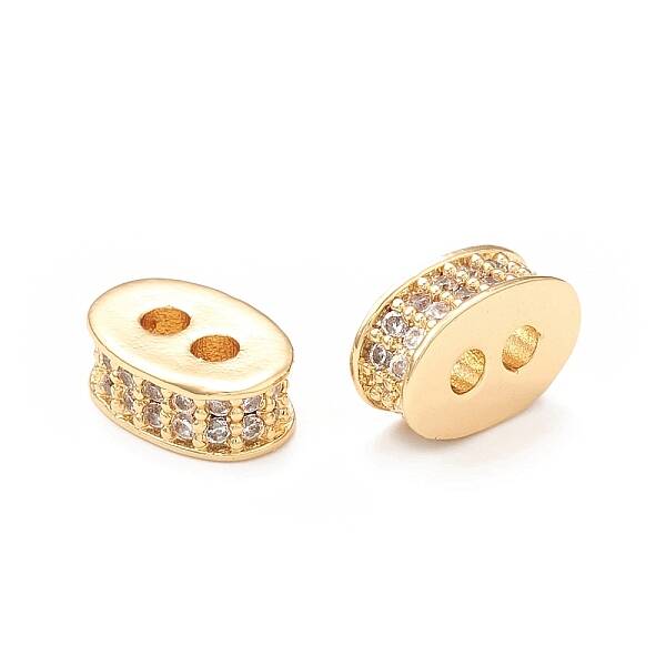 Brass Micro Pave Cubic Zirconia Multi-Strand Links