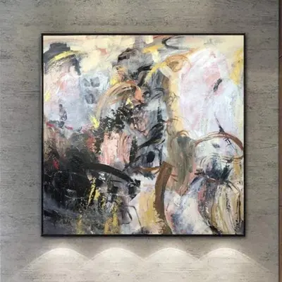 Large Original Abstract Colorful Painting Modern Wall Art Acrylic Wall Art Beige Wall Art | IN YOUR EYES