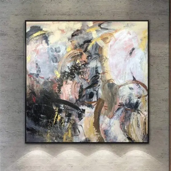 Large Original Abstract Colorful Painting Modern Wall Art Acrylic Wall Art Beige Wall Art | IN YOUR EYES
