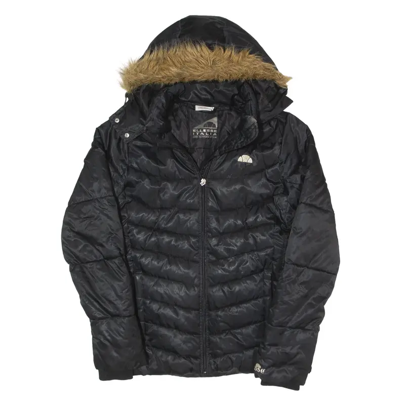 ELLESSE Parka Style Insulated Puffer Jacket Black Womens S