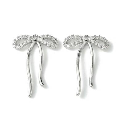 Brass Micro Pave Cubic Zirconia Pendants