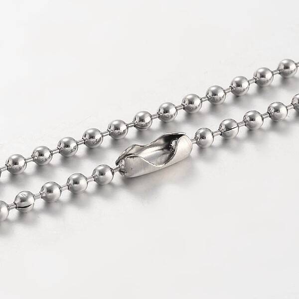 Tarnish Resistant Stainless Steel Ball Chains Necklace