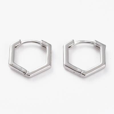 Brass Huggie Hoop Earrings
