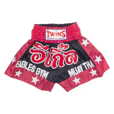TWINS SPECIAL Eagles Gym Muay Thai Mens Sports Shorts Black Crazy Pattern S W20