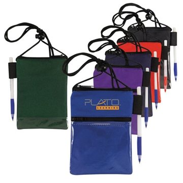 300 Customized Dual Compartment Neck Wallet Badge Holder - ...