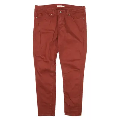 LEVI'S 711 Trousers Red Slim Skinny Womens W31 L25