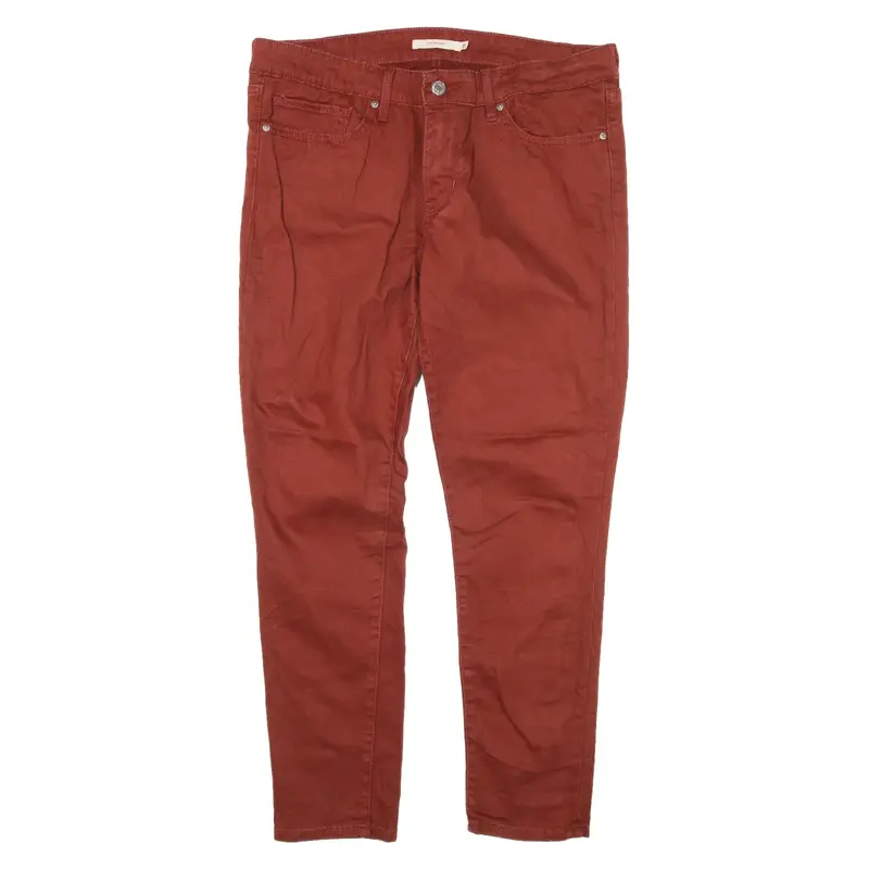 LEVI'S 711 Trousers Red Slim Skinny Womens W31 L25