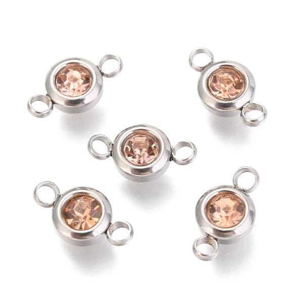304 Stainless Steel Rhinestone Links Connectors