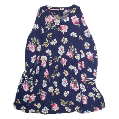 JOULES Womens A-Line Dress Blue Fair Isle Long Sleeve Knee Length XL