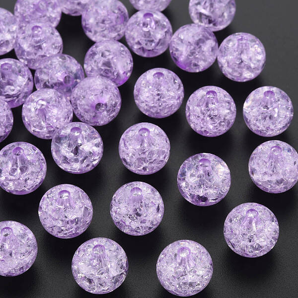 Transparent Crackle Acrylic Beads