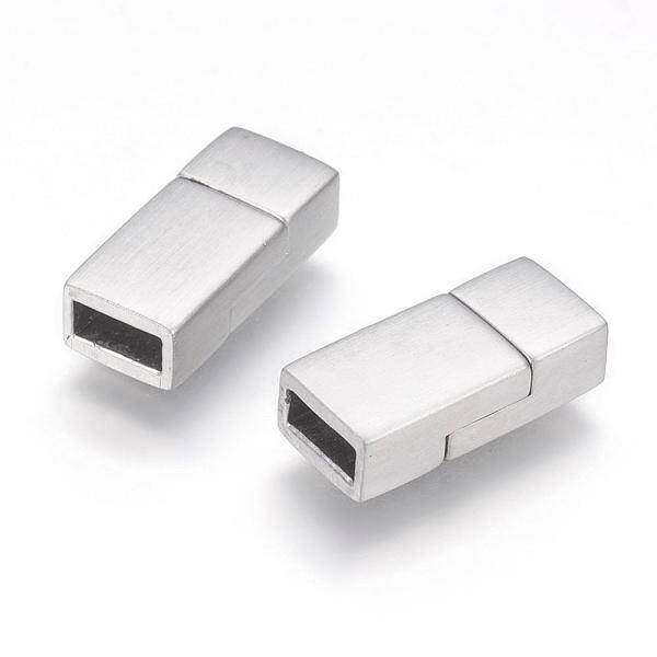 Tarnish Resistant 304 Stainless Steel Magnetic Clasps with Glue-in Ends