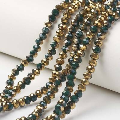 Electroplate Opaque Glass Beads Strands