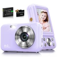 1080P digital camera, 44 megapixels (with 32GB memory card), 16x digital zoom with fill-in light, retro camera for documentin...