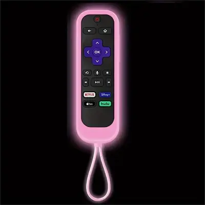 Remote Control Protective Case, Silicone Luminous Case With Lanyard, Non-slip Cover for Roku TV Remote/Roku Simple Remote (wi...