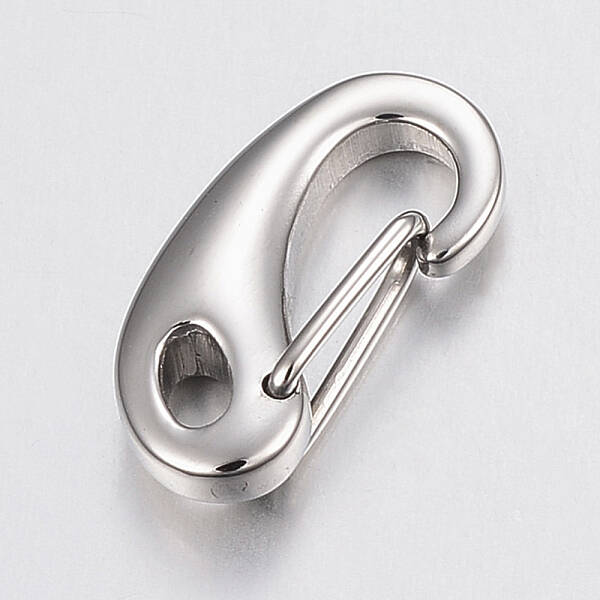Tarnish Resistant 304 Stainless Steel Push Gate Snap Keychain Clasp Findings