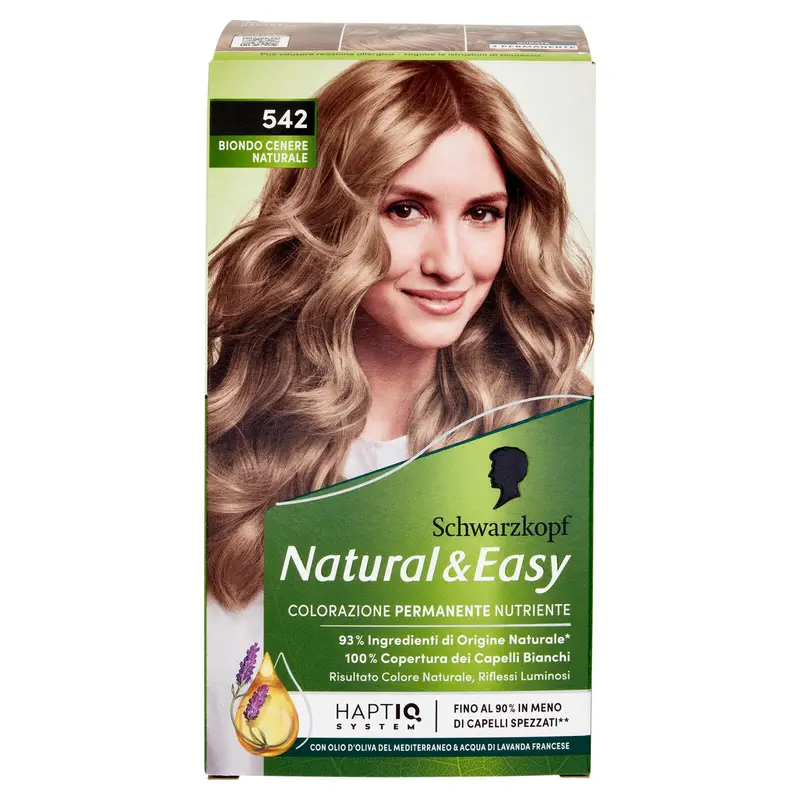 Testanera Permanent Hair Dye Natural & Easy N 542 Natural Ash Blonde