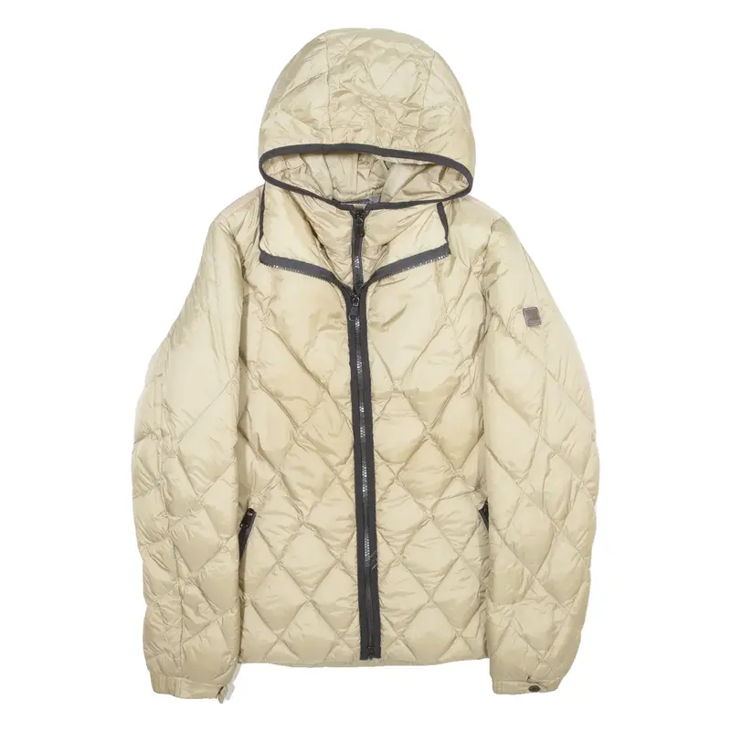 GEOX Mens Puffer Jacket Brown Hooded S
