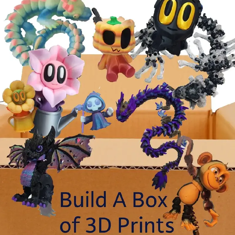 Build-A-Box - Personalize Your Collection with Articulating Figures or Statues - Free 3D Print Included - Decorative Fidget F...
