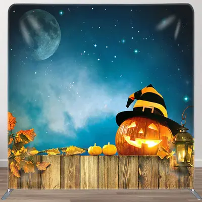 Aperturee Pumpkin And Wood Fabric Backdrop Cover for Halloween - Aperturee