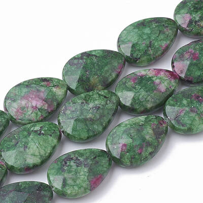 Natural Ruby in Zoisite Beads Strands